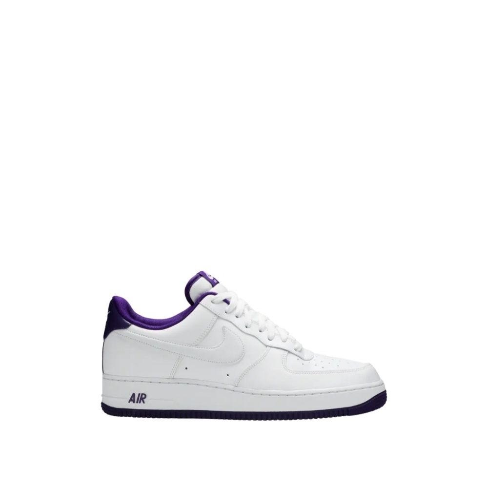 Nike Air Force 1 Low White and Purple Sneakers Size 7 In Men And  8.5 Women